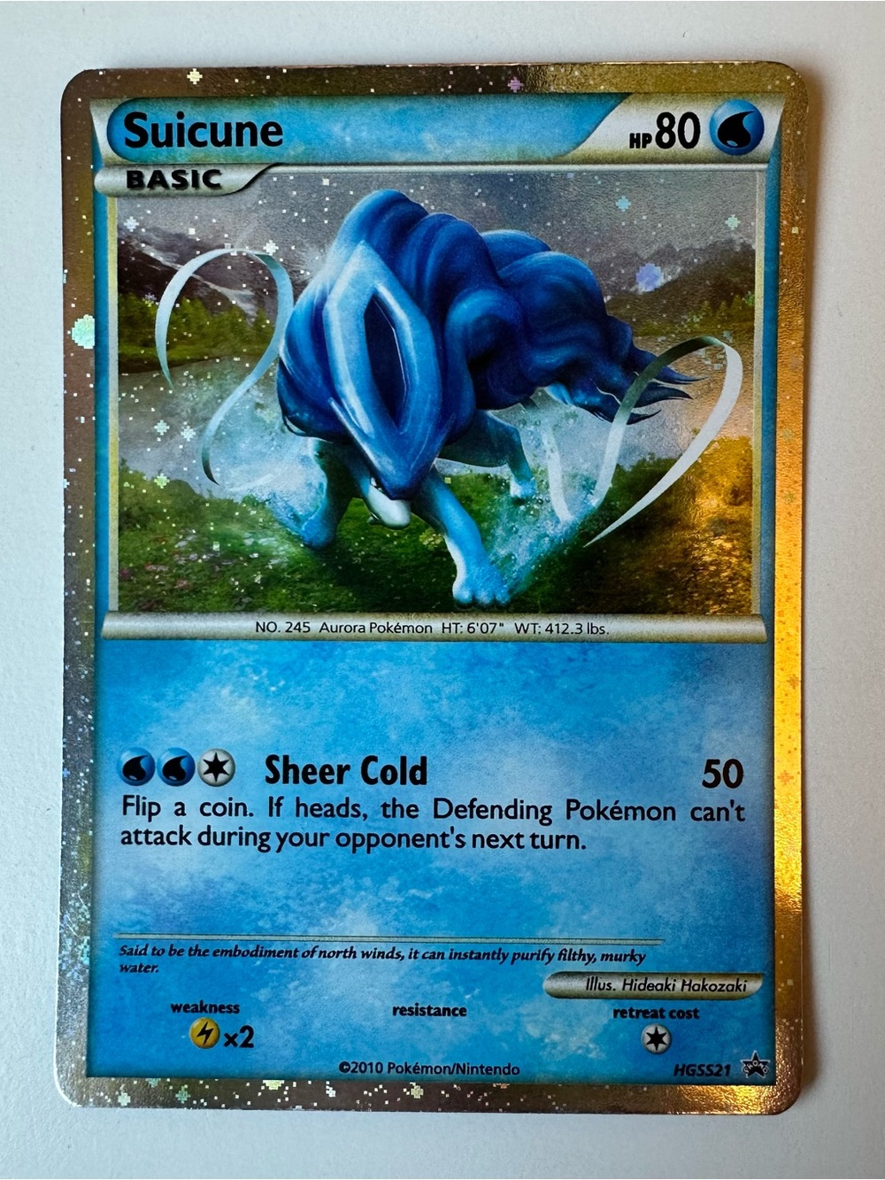 Suicune Black Star Promos HGSS21 Pokemon NM Holo Pokémon TCG